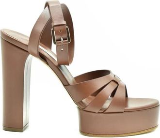 Casadei Pumps - Dames - Sandalen met hakken - Rood - 39 EU - Leer - Schoenen