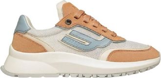 Bally Demmy Leather and Fabric Sneakers, Brand Size 37 ( US Size 6.5 )