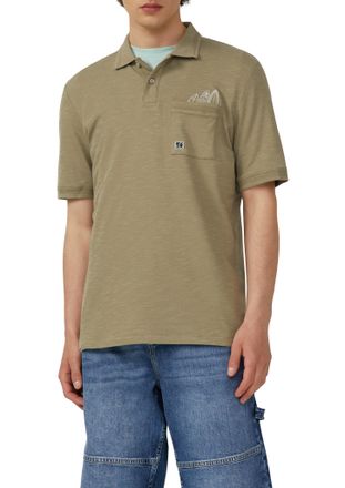 s.Oliver Poloshirt S.OLIVER, Herren, Gr. XXL, gr&uuml;n (forest gr&uuml;n), Web, Obermaterial: 100% Baumwolle, bestickt, unifarben, regular fit h&uuml;ftbedeckend, Rundhals, 