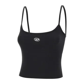 Diesel Sleeveless Tops, female, Black, Size: XS Diesel Top Black
