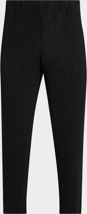 Homme Pliss&eacute; Issey Miyake Men & apos;s Polyester Pleated Straight-Leg Pants