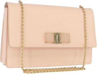 Ferragamo Pre-owned Cross Body Bags, female, Pink, Size: ONE SIZE Pre-owned Leather Shoulder Bag