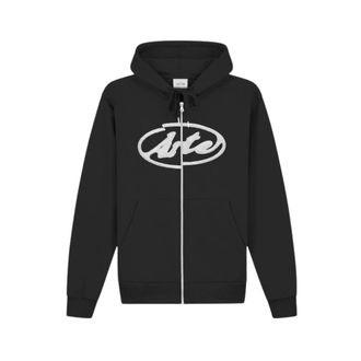 Arte Zip-throughs, male, Black, Size: S Circle Logo Zip Hoodie