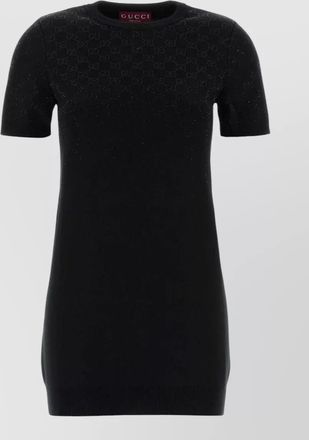Gucci mini dress with short sleeves and crew neck