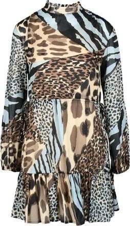 Manila Grace Katoenen jurk voor vrouwen - Dames - Korte kleedjes - Veelkleurig - 2XS - Katoen - Kleedjes