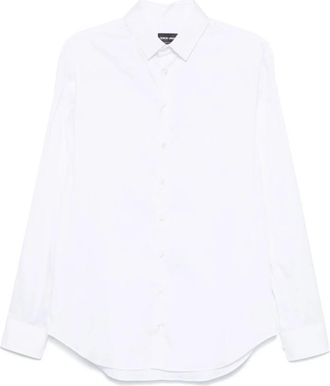 Giorgio Armani Witte Button-Up Shirt - Heren - Casual Overhemden - Wit - XL - Overhemden