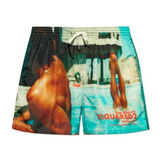 Dsquared2 Beachwear, male, Multicolor, Size: 2XL Printed Swim Shorts