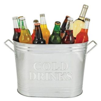 Twine Cold Beverages Galvanized Metal Beverage Tub in Silver at Nordstrom