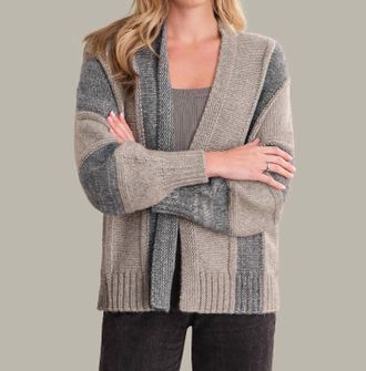 525 america Womens Mixed Marl Cocoon Cardigan In Toast Marl