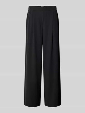 Jake*s Wide Leg Stoffhose mit elastischem Bund in Black, Gr&ouml;&szlig;e 32