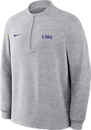 Nike LSU Par Nike Mens Therma-FIT College Half-Zip Pullover in Grey | 068F01HLSN-P8H