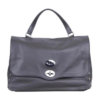 Zanellato Handbags, female, Gray, ONE SIZE, Zanellato Handbag Postina Medium pebbled leather