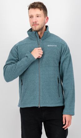 Deproc Strickfleecejacke DEPROC ACTIVE SEWARD MN, Herren, Gr. XXXL (58), grau (smoke), 100% Polyester, normal, gerader Abschluss, Jacken Strickfleecejacke, m