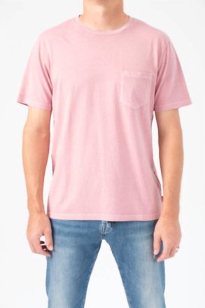 Frame Denim Short Sleeve Pocket Tee In Faded Lilac