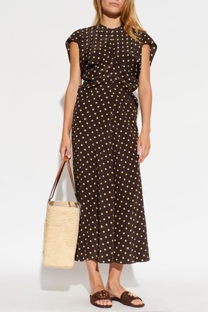 Marni Polka Dot Patterned Dress, Womens, Brown