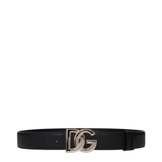 Dolce & Gabbana Dolce&Gabbana Herrens G&uuml;rtel Leder Schwarz