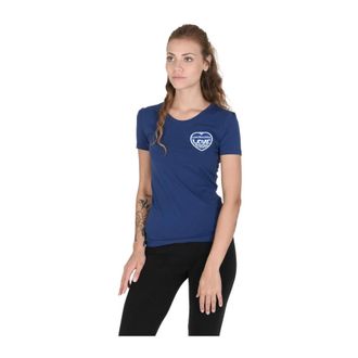 Love Moschino Dames, Tops, Blauw, Maat: XS Katoen