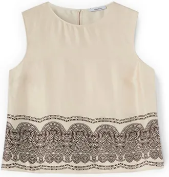 Motivi Dames, Tops, Beige, Maat: XS Satijn