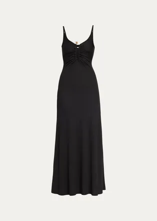 CHRISTOPHER ESBER Droplet Crystal Clasp Cami Maxi Dress