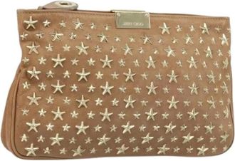Jimmy Choo London Pre-owned Clutches, female, Beige, Size: ONE SIZE Pre-owned Clutch Bag