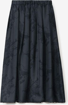 Fabiana Filippi Plissierter Midirock aus bedruckter Seide Fabula Mundi