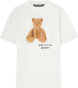 Palm Angels Bear in Mind T-shirt - Heren - T-shirts - Wit - M - Katoen - Tops