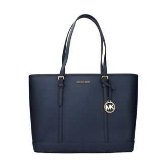 Michael Kors Jet Set East West Tote - Dames - Tassen - Blauw - Maat: ONE Size Leer