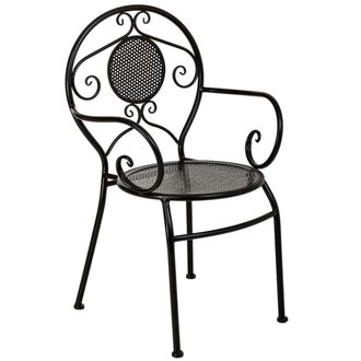 Wanderlust Deco Sill&oacute;n de forja negro 58x42x88h cm