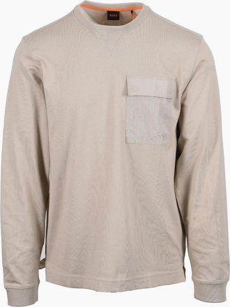 HUGO BOSS Mens Boss Orange TE PROTECTIVE T-SHIRT LIGHT BEIGE - Cream - Size: 42