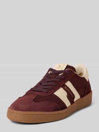 Marc O'Polo Low Top Sneaker aus Rindleder in Cord-Optik in Bordeaux, Gr&ouml;&szlig;e 37