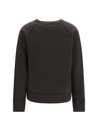Isabel Marant Womens Cotton Sweatshirt Faded Black Sweatshirts Sweater