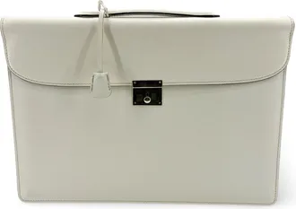 Valextra Premiere Briefcase White