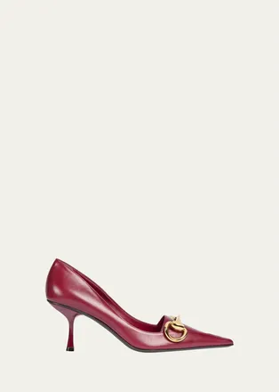 Gucci 75mm Boulevard Leather Pumps