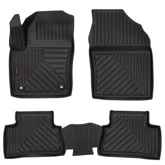 OEM Alfombrillas De Goma 3d Para Coche: Toyota C-hr (crossover, 2016-) - Borde De 5 Cm