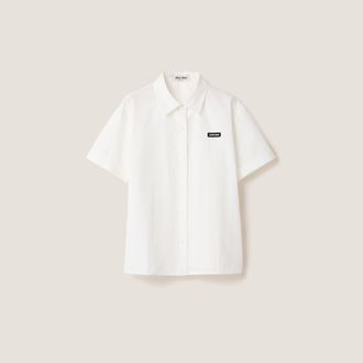 Miu Miu Slubbed poplin shirt