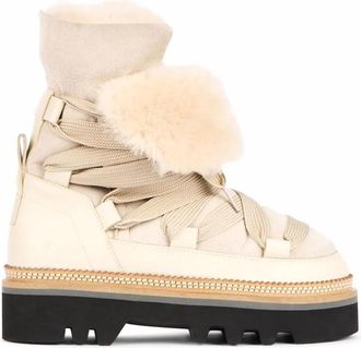 Hogan H675 Apr&egrave;s-ski Laarzen - Dames - Winterlaarzen - Beige - 39 1/2 EU - Leer - Schoenen