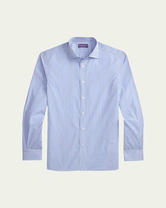 Ralph Lauren Purple Label Mens Cotton Poplin Bengal Sport Shirt