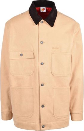 Sky High Farm Canvas Overcoat With Velvet Collar And Quilted Lining