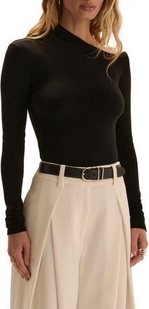 Favorite Daughter The Good Time Asymmetric One-Shoulder Top in Black at Nordstrom, Size X-Small