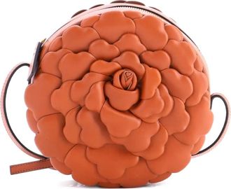 Valentino Garavani Atelier 03 Rose Edition Round Leather crossbody bag - Bruin