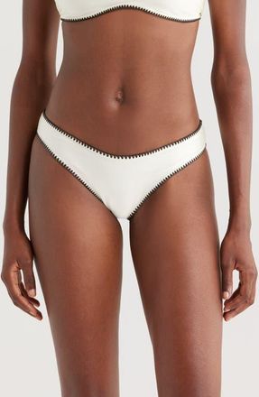 Boamar Saal Bikini Bottoms in Shimmer Ivory at Nordstrom, Size X-Small