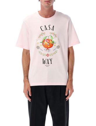 Casablanca Pale Pink Casa Way Orange Mascot T-Shirt
