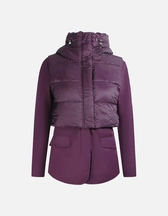 Parajumpers Womens Parajumpers Layla Fig Purple Hooded Down Jacket - Size: 10/8