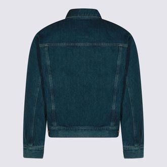 Maison Kitsun&eacute; Mens Jackets Faded Indigo _100 % Co