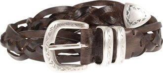 Alberto Luti gevlochten leren riem