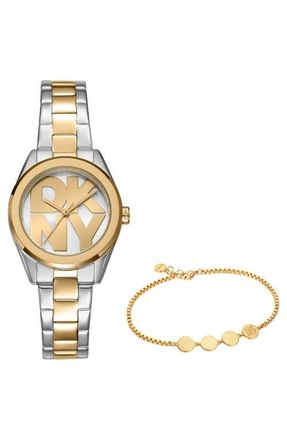 DKNY L 145 Bracelet Watch & Bracelet Set in Silver at Nordstrom