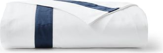 Christy Balmoral Luxury Cotton Sateen Flat Sheets in Navy Blue at Nordstrom, Size Queen