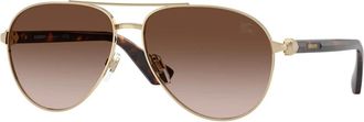 Burberry Pilotzonnebril - Heren - Zonnebrillen - Geel - 59 MM - Accessoires