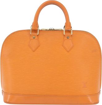 Louis Vuitton Vintage Alma Handbag Epi Leather Orange Leather Handbag (Pre-Owned)