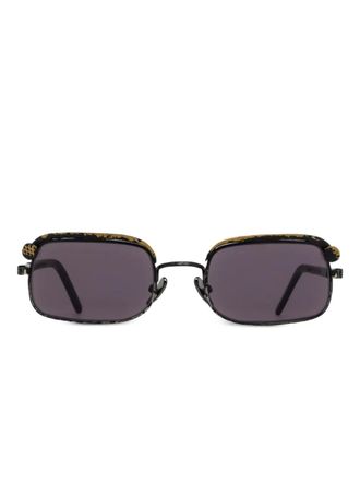 Kuboraum Zonnebril met patroon montuur - Zwart